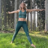 Yoga-Leggings lang green/smaragd